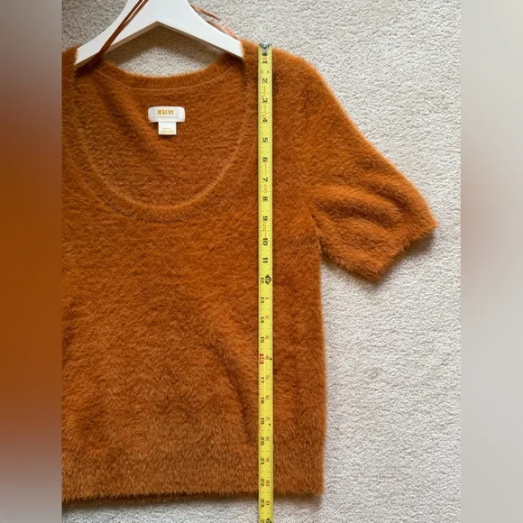 Maeve Scoop Neck Eyelash Sweater Tee size S - Picture 5 of 7